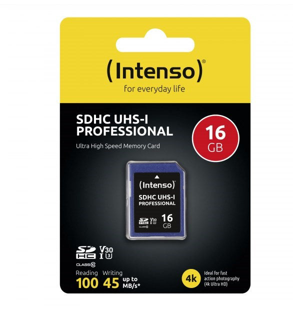 Intenso SDHC Speicherkarte 16 GB UHS-I Professional Class 10 Intenso SDHC Speicherkarte 16 GB UHS-I Professional Class 10